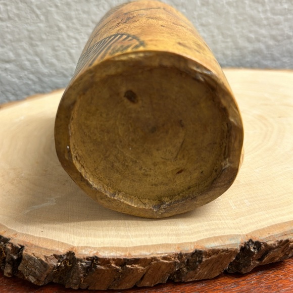 Vintage Solid Hand carved Zebra Wood Mug New made in Kenya Excellent condition - Picture 8 of 9